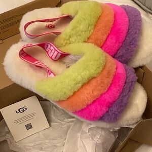 UGG Multicolor Fluffy Slippers
